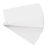 Exacompta - Ref 13405B - Forever Collection - Recycled Punched Card Dividers - 105 x 240mm, Pre-Punched for Folders or Files, Plain Recycled 180gsm Card - White (100 Pack)